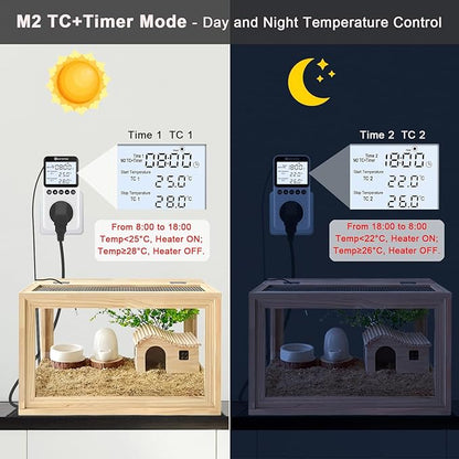 KETOTEK Plug in Thermostat Timer Temperature Controller Outlet - Image 5