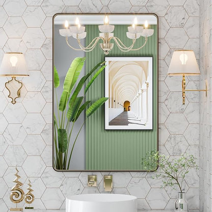 LOAAO 24”X32” Bronze Bathroom Mirrors - Image 8
