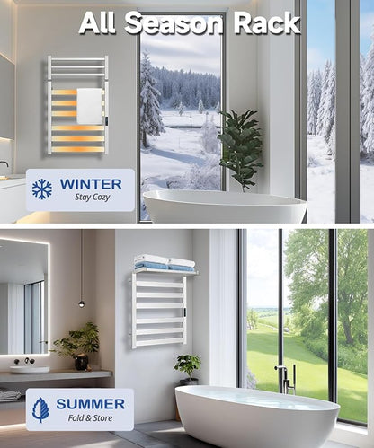 WiFi Heated Towel Rack Wall Mounted, Electric Towel Warmer - Image 5