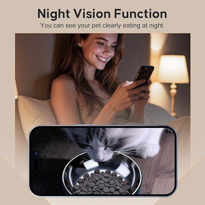 Automatic Cat Feeder with Camera, WiFi Cat Food Dispenser with App Control - Image 4