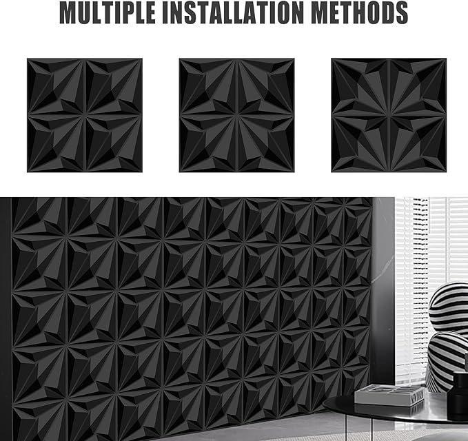 33 Pack 3D Textured Wall Panels – 12x12'' PVC Wall Coverings – Easy Install - Image 6