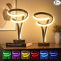 airnasa Spiral LED Table Lamp Set of 2-10 Color Modes, Touch Dimming, Modern by AIRNASA