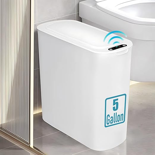 TIPGO 5 Gallon Motion Senor Bathroom Trash Can by TIPGO