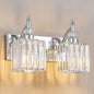 BBLLWJ Modern Bathroom Vanity Light 2-Light Chrome Crystal Light Fixtures Over by BBLLWJ
