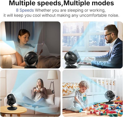 SIGBOT Fan for Bedroom with Remote, Ultra Quiet Desk Fans, with 3 Modes - Image 9