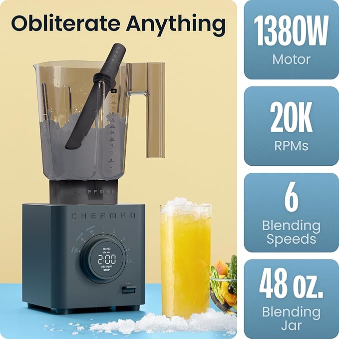 Chefman Obliterator 48 oz Countertop Blender - Image 3