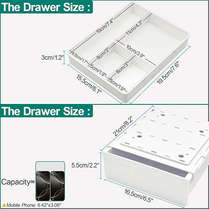 Under Desk Table Drawer Storage Organizer, Slide Out Drawer - Image 2