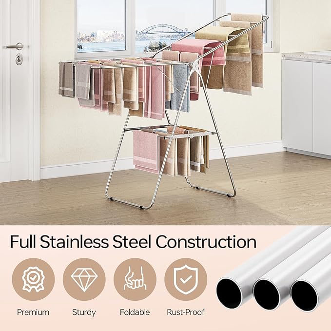 APEXCHASER Clothes Drying Rack Folding - Image 4
