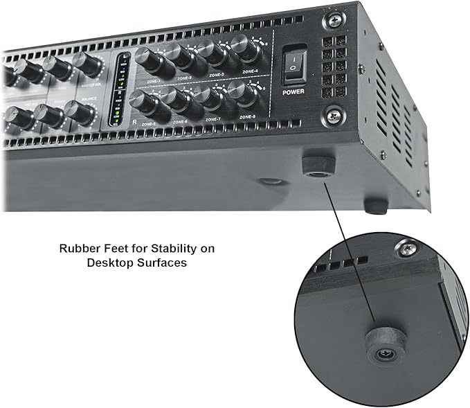 Rockville PRE-70V 8-Zone Stereo Preamp Mixer - Image 6