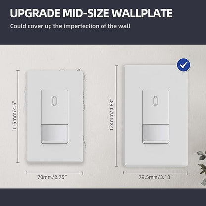 ELEGRP 1-Gang Screwless Decorative Wall Plates, Mid-Size Unbreakable - Image 6