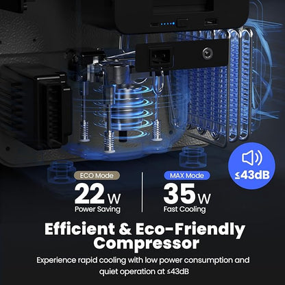 EENOUR D10 12 Volt Car Refrigerator, Portable Freezer 10.6Qt/10L Battery & - Image 5