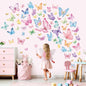 wondever Watercolor Butterfly Wall Decals Pink Butterflies Wall Stickers | Peel and Stick, Removable, Wall Art Decals, Wall Decoration, Kids Room, Girls Bedroom Baby Nursery Playroom Decor