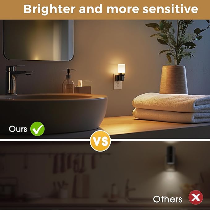 L LOHAS LED Night Light, 2 Pack Night Lights Plug into Wall, Dimmable Nightlight - Image 5
