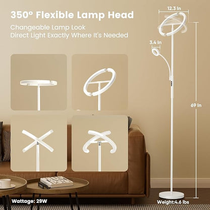 SIBRILLE White LED Floor Lamp - Image 2