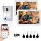 Wired Video Door Phone Apartment Intercom System, 7 Inch Touch Monitor by ANJIELOSMART