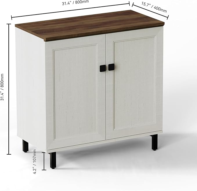 Buffet Sideboard Cabinet Farmhouse Modern 2 in 1 Storage Cabinet - Image 2