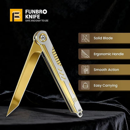Cool Pocket Knife Gifts for Men, EDC Tanto Blade Folding Knives - Image 7