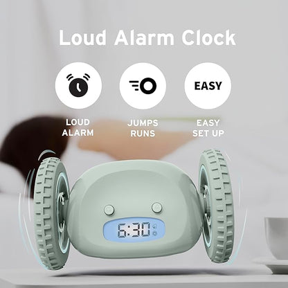 CLOCKY Extra Loud Alarm Clock for Heavy Sleepers on Wheels Rolls Runs Away - Image 8
