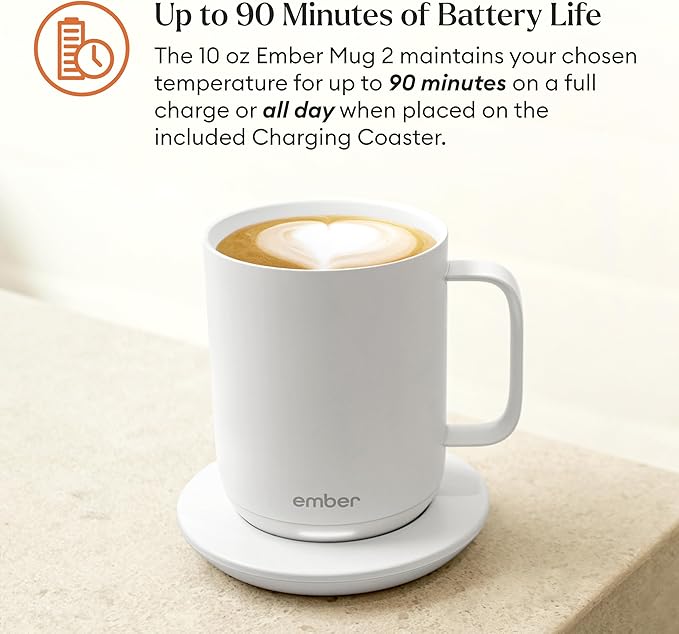 Ember Temperature Control Smart Mug 2, 10 Oz, App-Controlled Heated Coffee Mug - Image 3