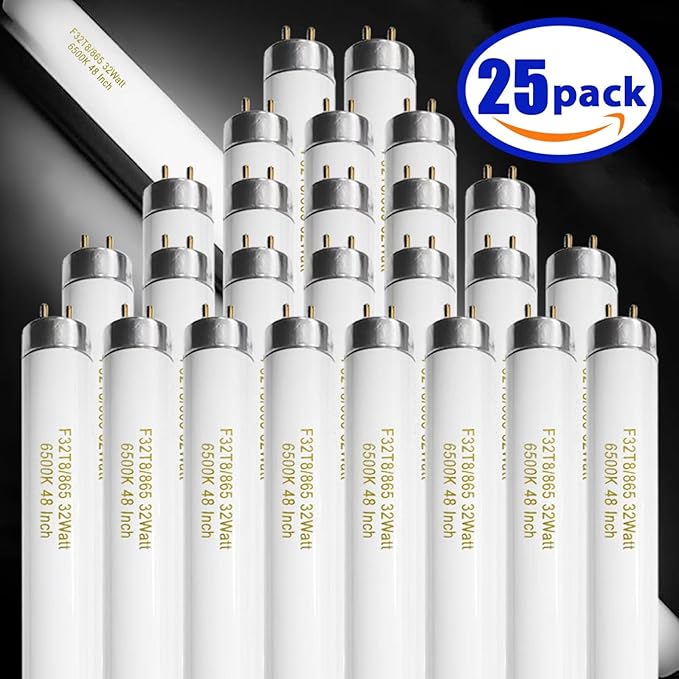 25 Pack T8 Fluorescent Bulbs 4 Foot, F32T8/865 Fluorescent Light Bulb 48 Inch - Image 3