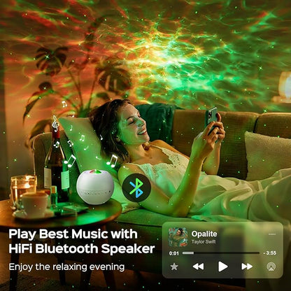 One Fire Galaxy Projector 360 Modes+15 White Noise+Bluetooth Star Projector - Image 4