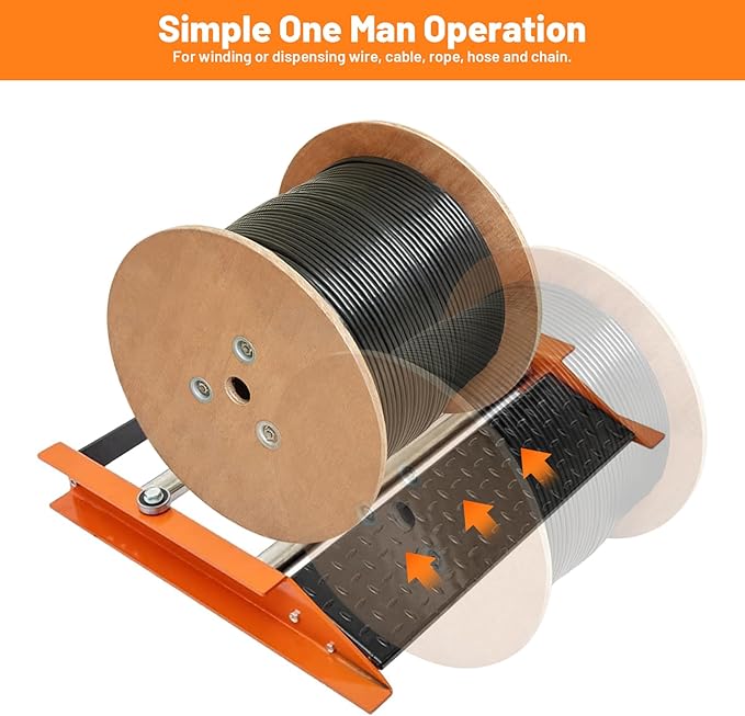 Hymula Heavy Duty Cable Roller Stand unwinder Single Reel Dispenser - Image 6