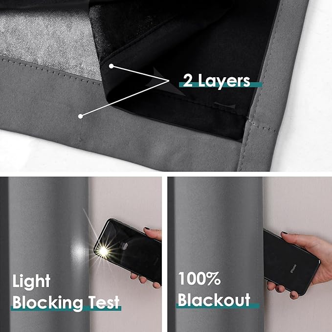 ChrisDowa 100% Blackout Curtains - Image 4