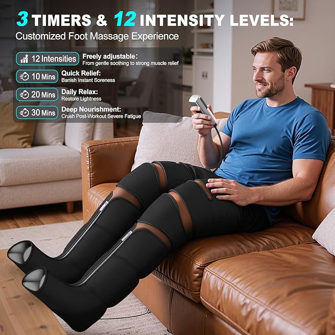 Leg Massager with Heat and Compression, Foot Massager - Image 5