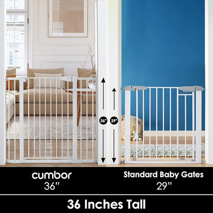 Cumbor 36" Extra Tall Baby Gate - Image 2