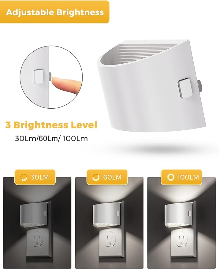 L LOHAS LED Night Lights Plug into Wall, Dimmable Night Light - Image 4