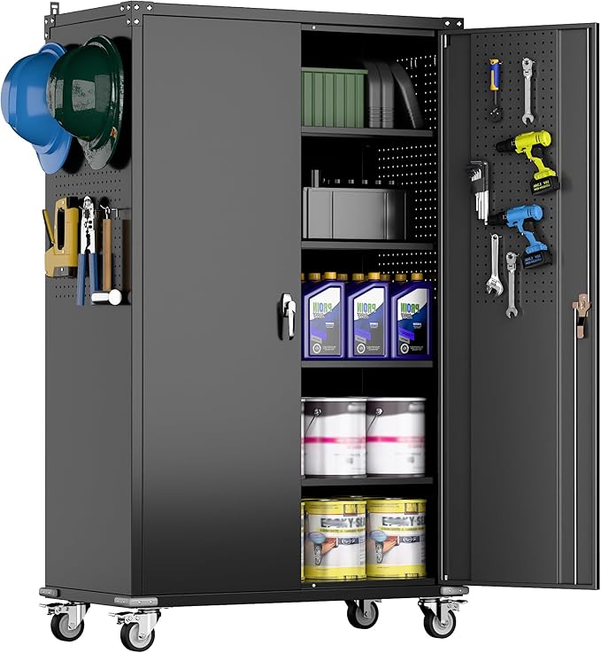 2025 Upgraded Wide & Deep Garage Storage Cabinet by SUXXANFurniture