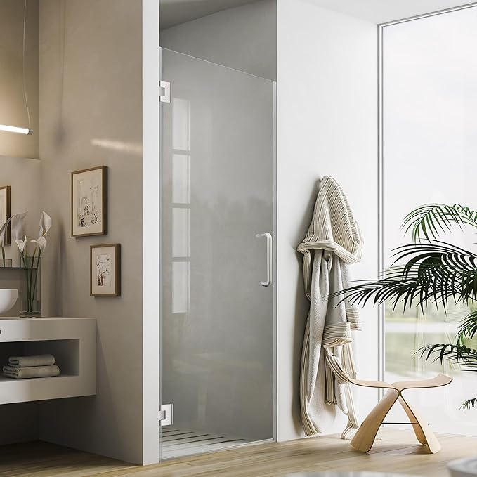 Bathroom Frameless Shower Door 32" W*72" H, 5/16" Clear Tempered Glass Hinged by Danmeiwying