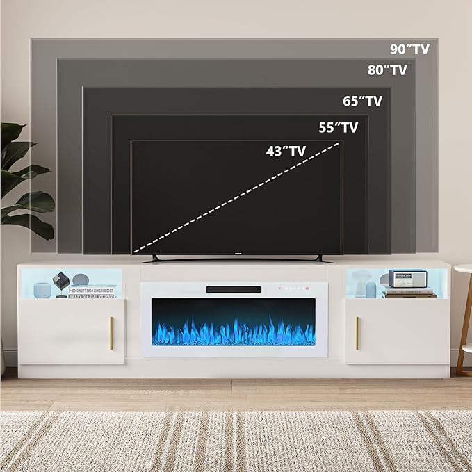 VITESSE TV Stand Fireplace - Image 3