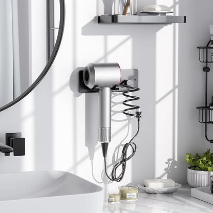 Tindbea Hair Dryer Holder + Curling Iron Holder, Blow Dryer Holder Wall Mount - Image 2