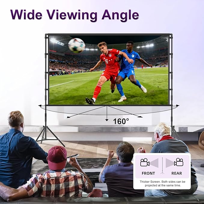 VntB 100 inch Projector sreen and Stand, Outdoor Indoor Projector Screen16:9 - Image 6