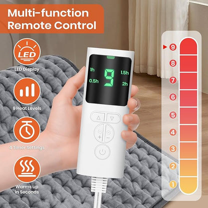 17''×33'' Heating Pad for Back Pain, Electric Heating Pad - Image 2