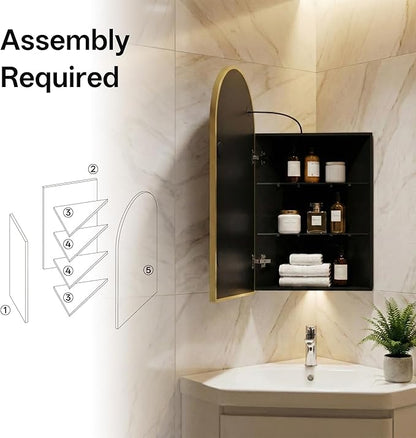 LED Corner Medicine Cabinet - Image 7