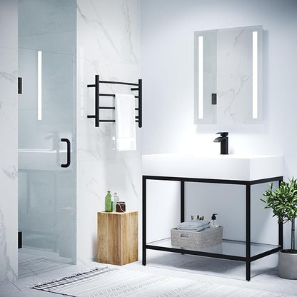 ANZZI 70" x 24" Frameless Shower Door in Matte Black, Water Repellent Glass - Image 2