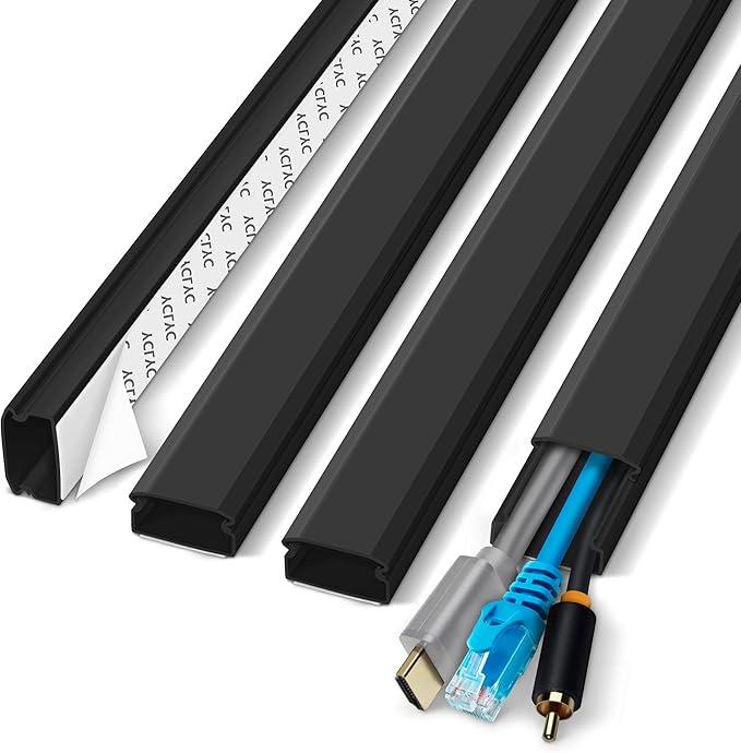 YCLYC Cable Cover, 62.8in Black Cord Hider by YCLYC