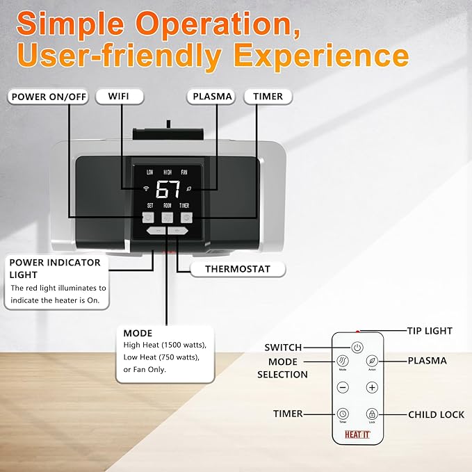 HEATIT Space Heater with Remote - Image 2
