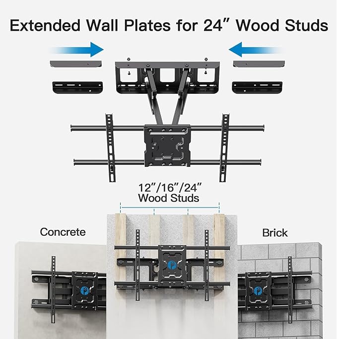 Full Motion TV Wall Mount Articulating Arms Swivel Tilt Rotation - Image 2