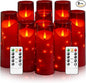 Flameless Candles with Embedded Star String, Battery Operated LED Pillar by Eebuss
