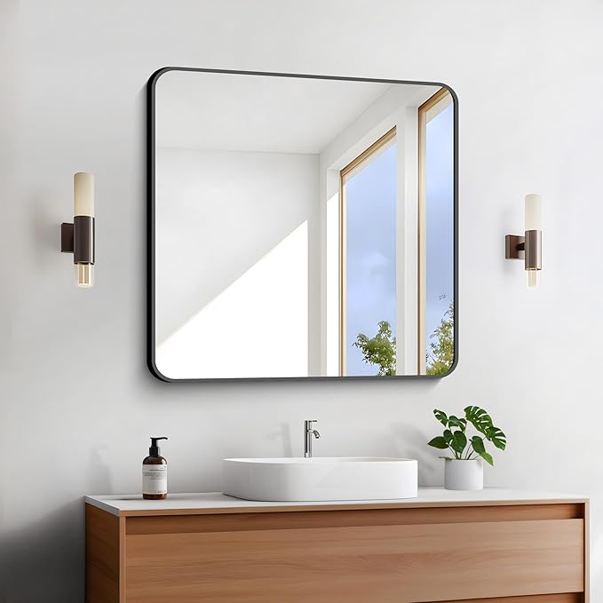 FORBATH Bathroom Mirror 30" x 30", Large Square Wall Mirror by FORBATH