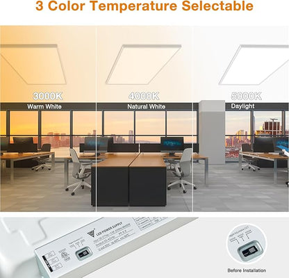 Mcacggo 4-Pack 2x4 FT LED Flat Panel Light Surface Mount 5000K-4000K-3000K - Image 3