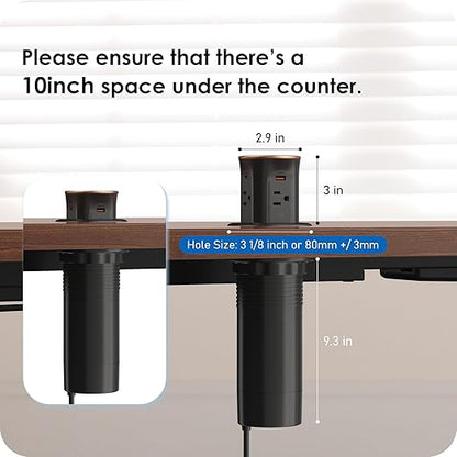 ANNQUAN Motorized Pop Up Countertop Receptacle - Image 6