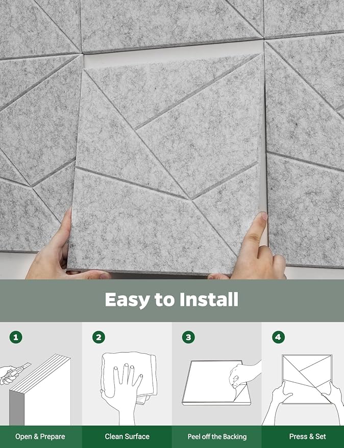 Topnaca 18 Pack Acoustic Panels Sound Absorbing - Image 8