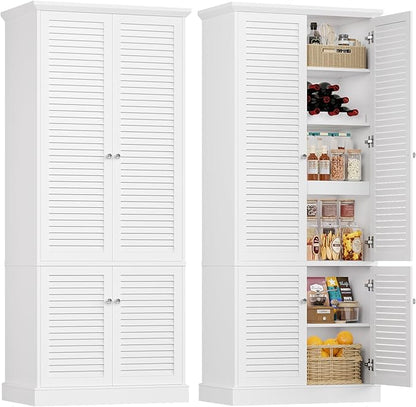 70.9" Tall Storage Cabinet, Wood Pantry Cabinet by BOTLOG