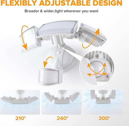 LUTEC 72W 7500LM LED Security Lights Motion Sensor Light Outdoor, 5000K Daylight - Image 7