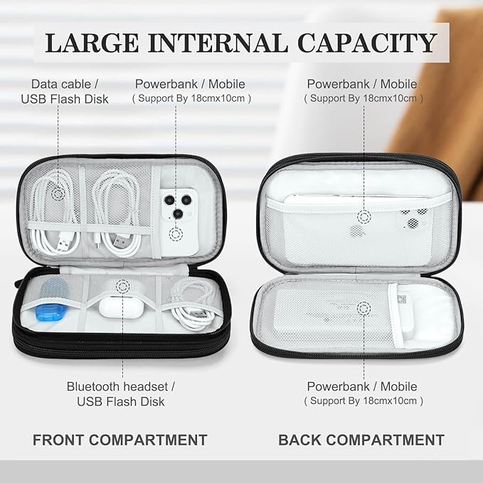 FYY Electronic Organizer, Travel Cable Organizer Bag Pouch Electronic - Image 3