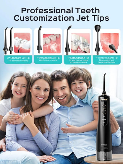 COSLUS Portable Water Flosser for Teeth: 10 Pressure Settings Professional - Image 9